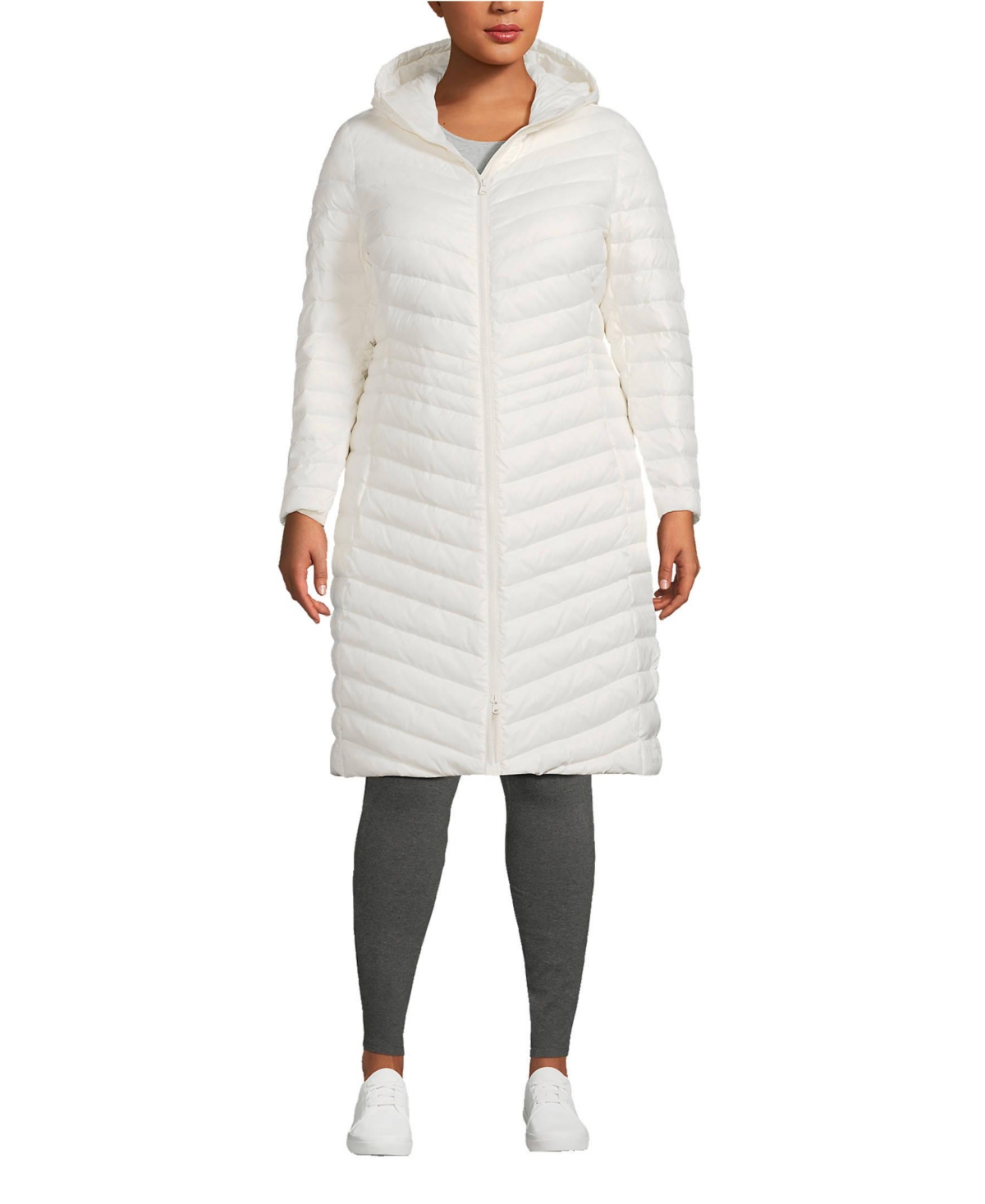 Lands end down long coat clearance