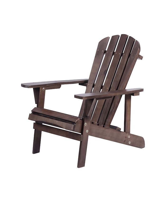 Simplie Fun Adirondack Chair Solid Wood Outdoor Patio Furniture for