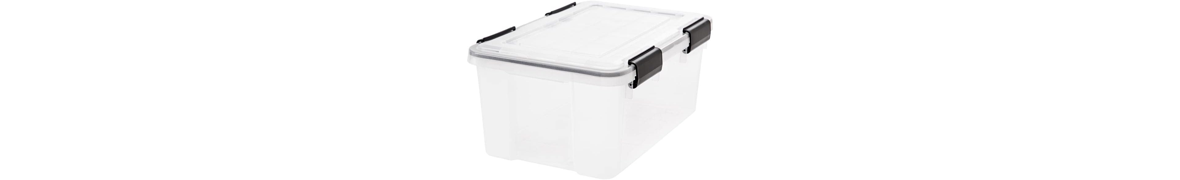 Iris 19qt Weatherpro Airtight Plastic Storage Bin with Lid and Seal and Secure Latching Buckles