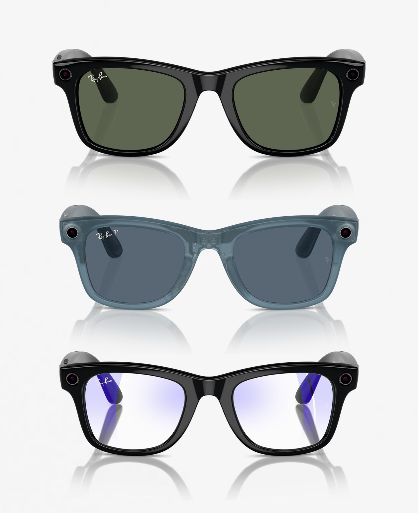 Очки Ray-Ban Unisex AI Meta Wayfarer Glasses Collection - GEN 1, цвет: Чёрный — фото 1