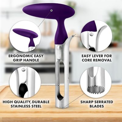 Premium Apple Corer Tool Stainless Steel Serrated Blade