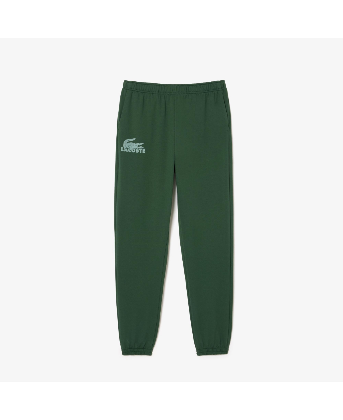 Shop Lacoste Men's Cotton Fleece Lounge Jogger Pants In Dark Green