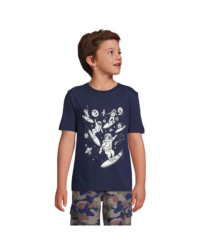 Lands' End Boys Child Husky Graphic Tee - Macy's