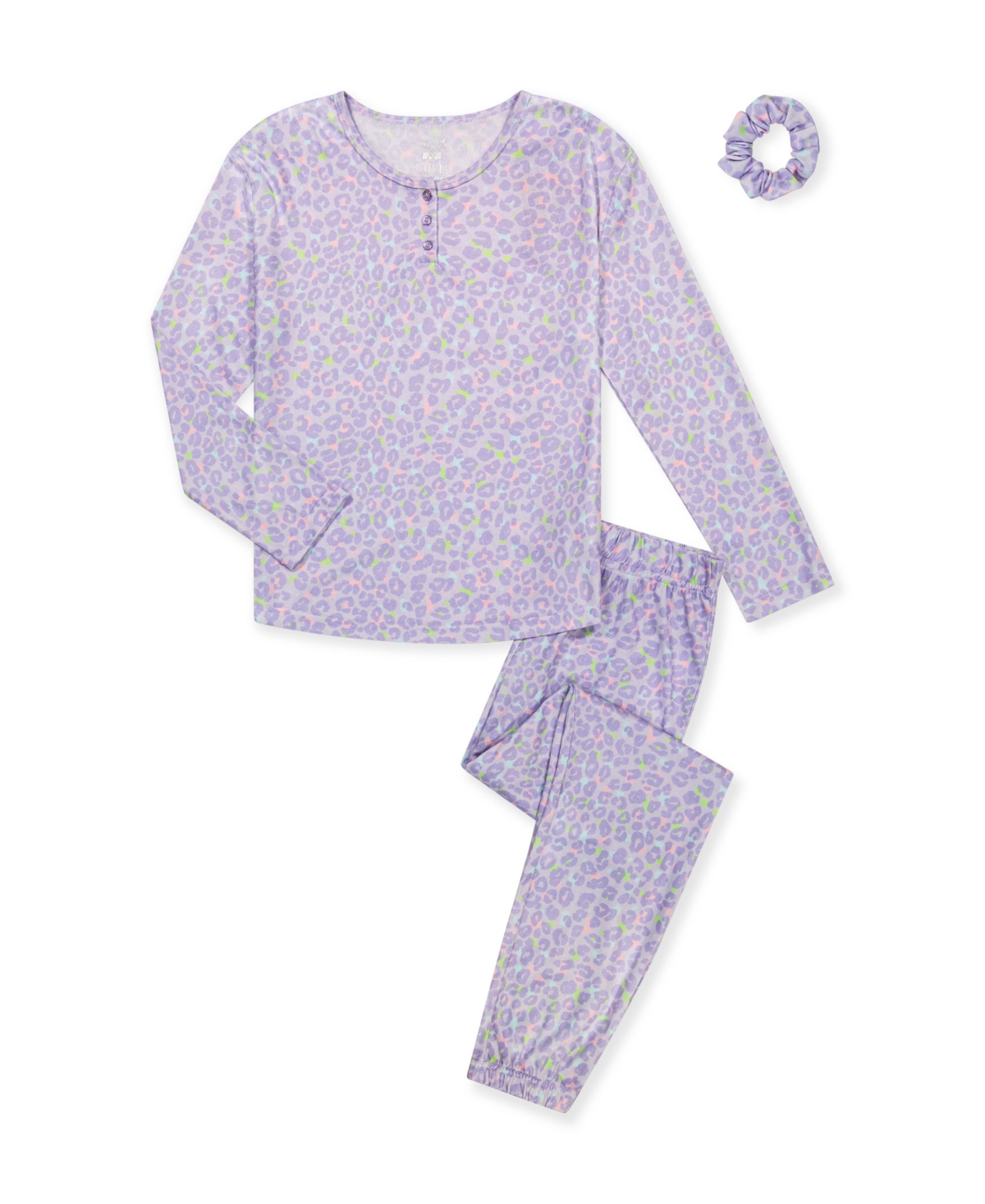 Max & Olivia Kids' Girls Pajama Set With Scrunchie, 2 Pc. In Purple