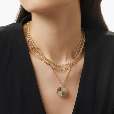 Layered Chain Necklace - Michelle Set