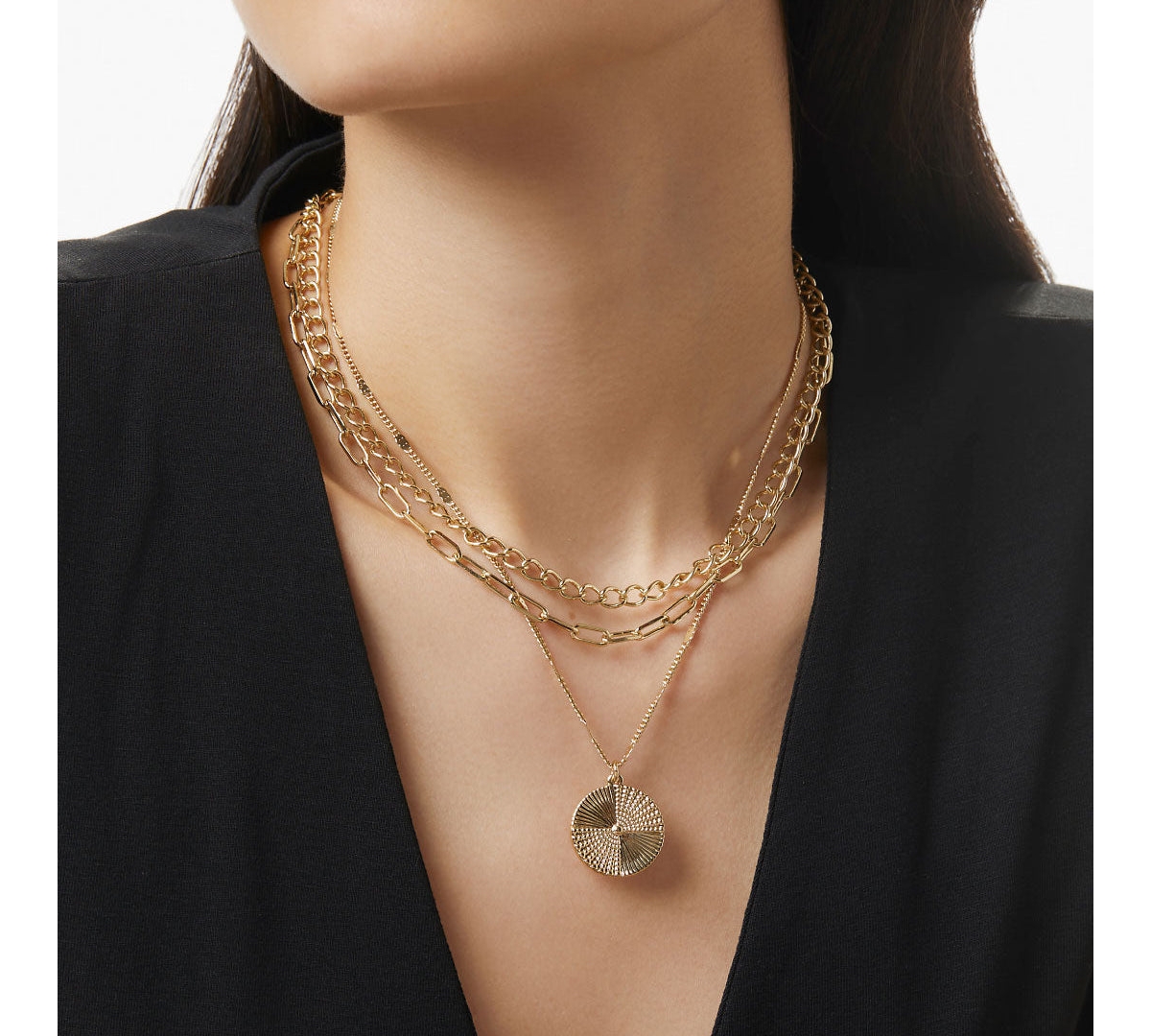 ANA LUISA LAYERED CHAIN NECKLACE