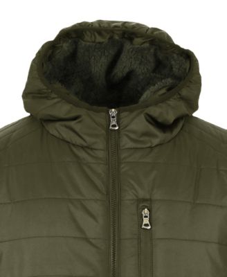 Men's Sherpa Lined Hooded Puffer Jacket