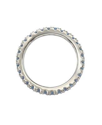 Suzy Levian Sterling Silver Thin Cubic Zirconia Eternity Band