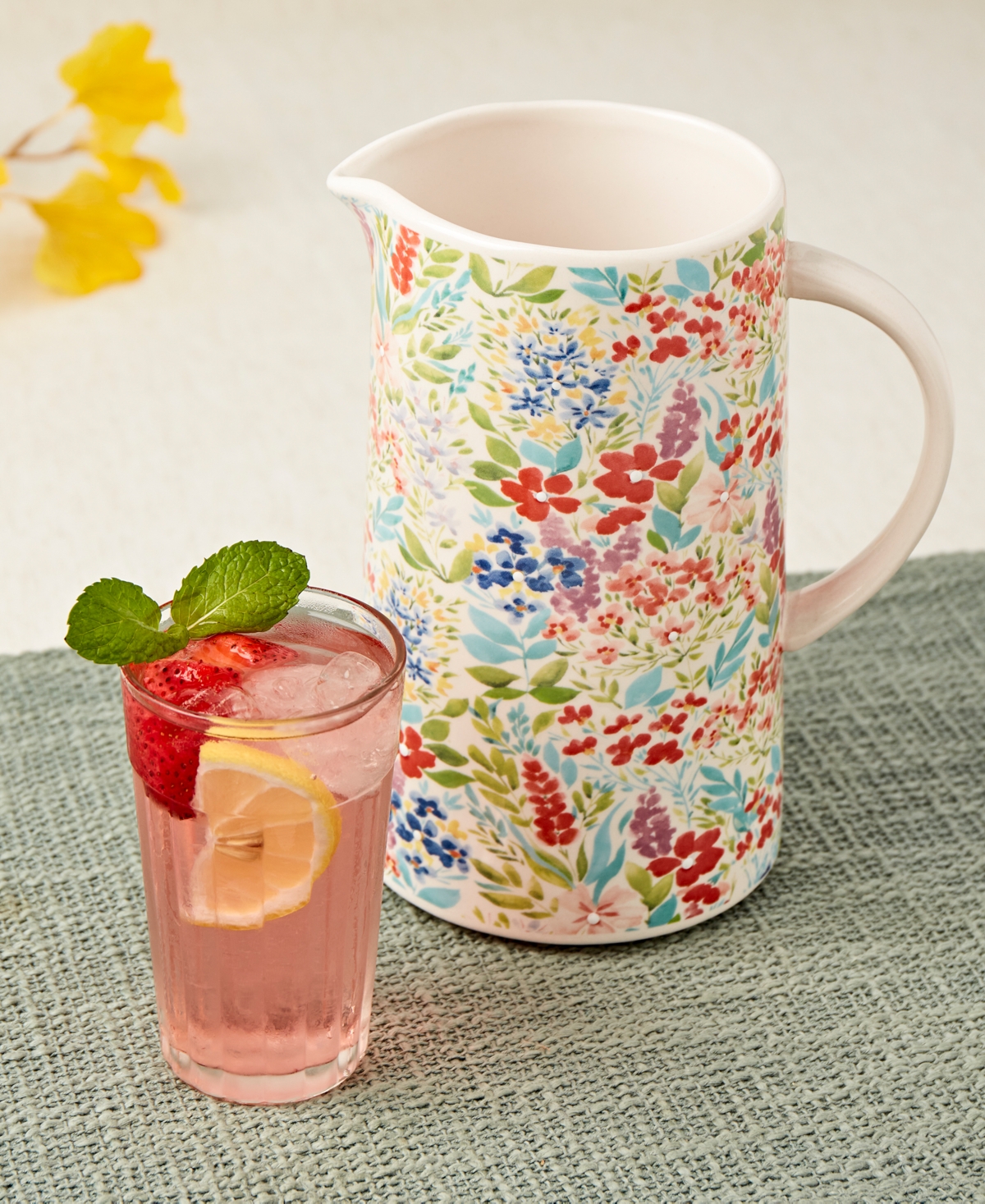 Shop Tabletops Gallery Spring Bliss Pitcher In Multi
