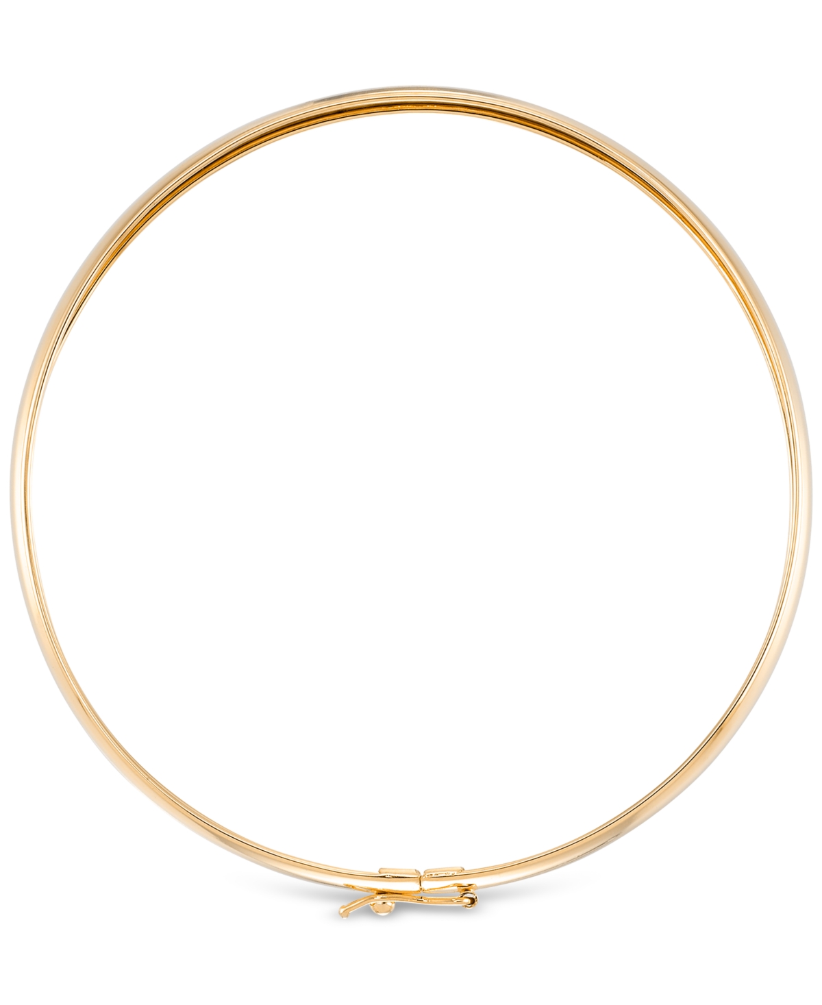 High Polished Round Flexible Bangle Bracelet in 10k- Gold