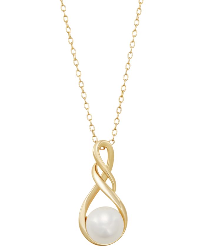 Giani Bernini Cultured Freshwater Pearl (8-1/2mm) 18" Pendant Necklace