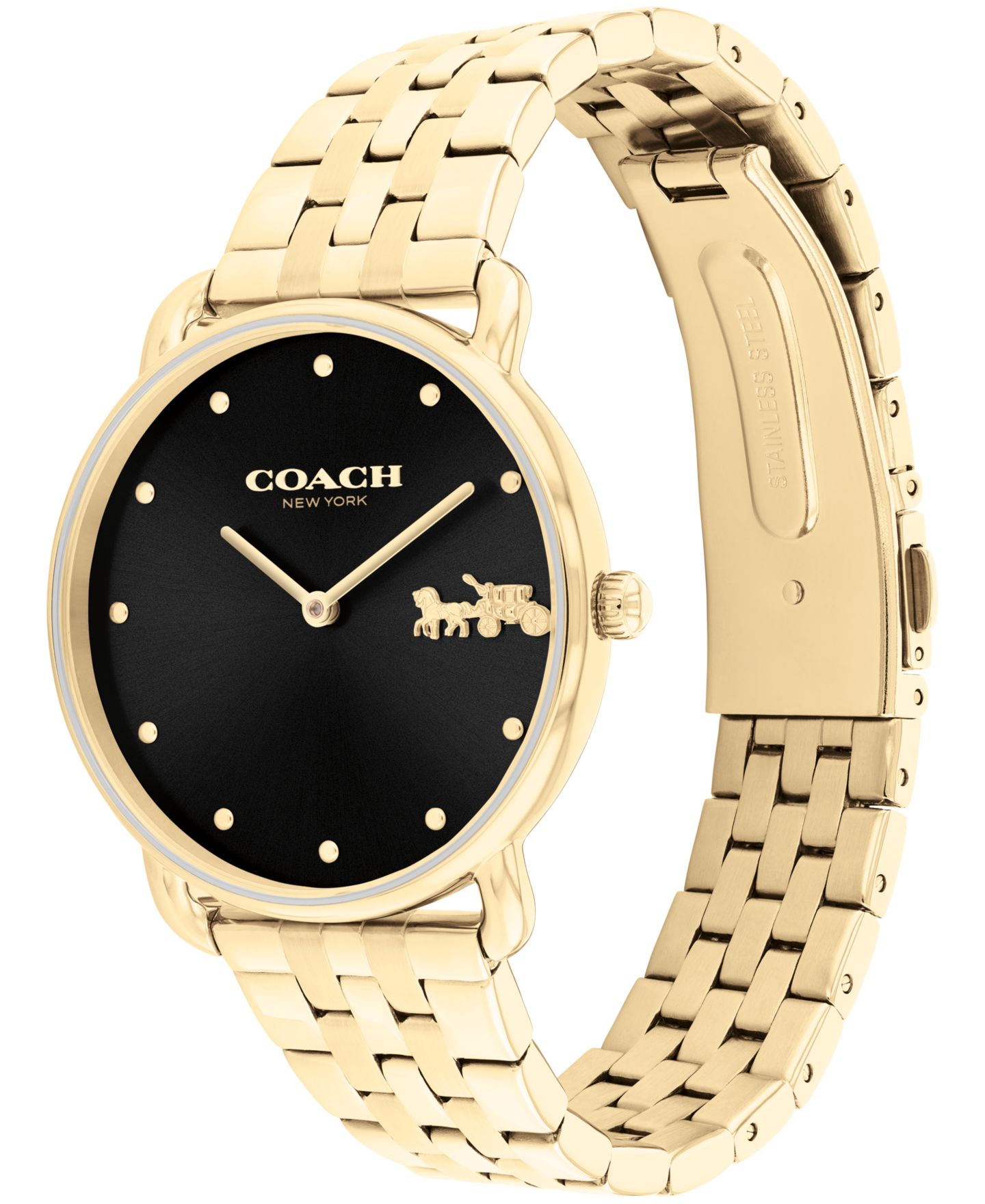 Женские часы COACH Elliot Gold-Tone Stainless Steel Bracelet Watch 36mm — фото 2