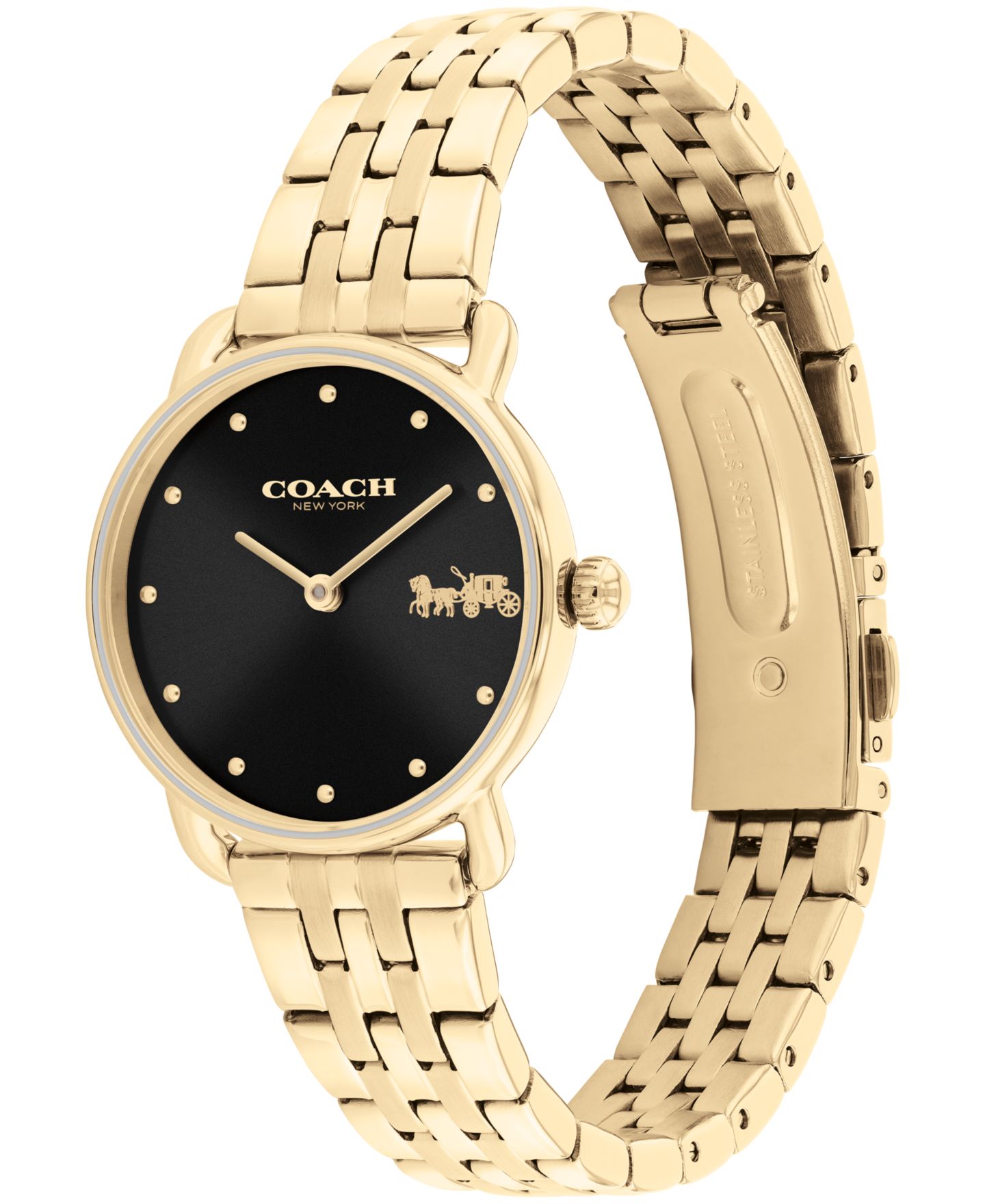 Женские часы COACH Elliot Gold Tone Stainless Steel Bracelet Watch, 28mm — фото 2