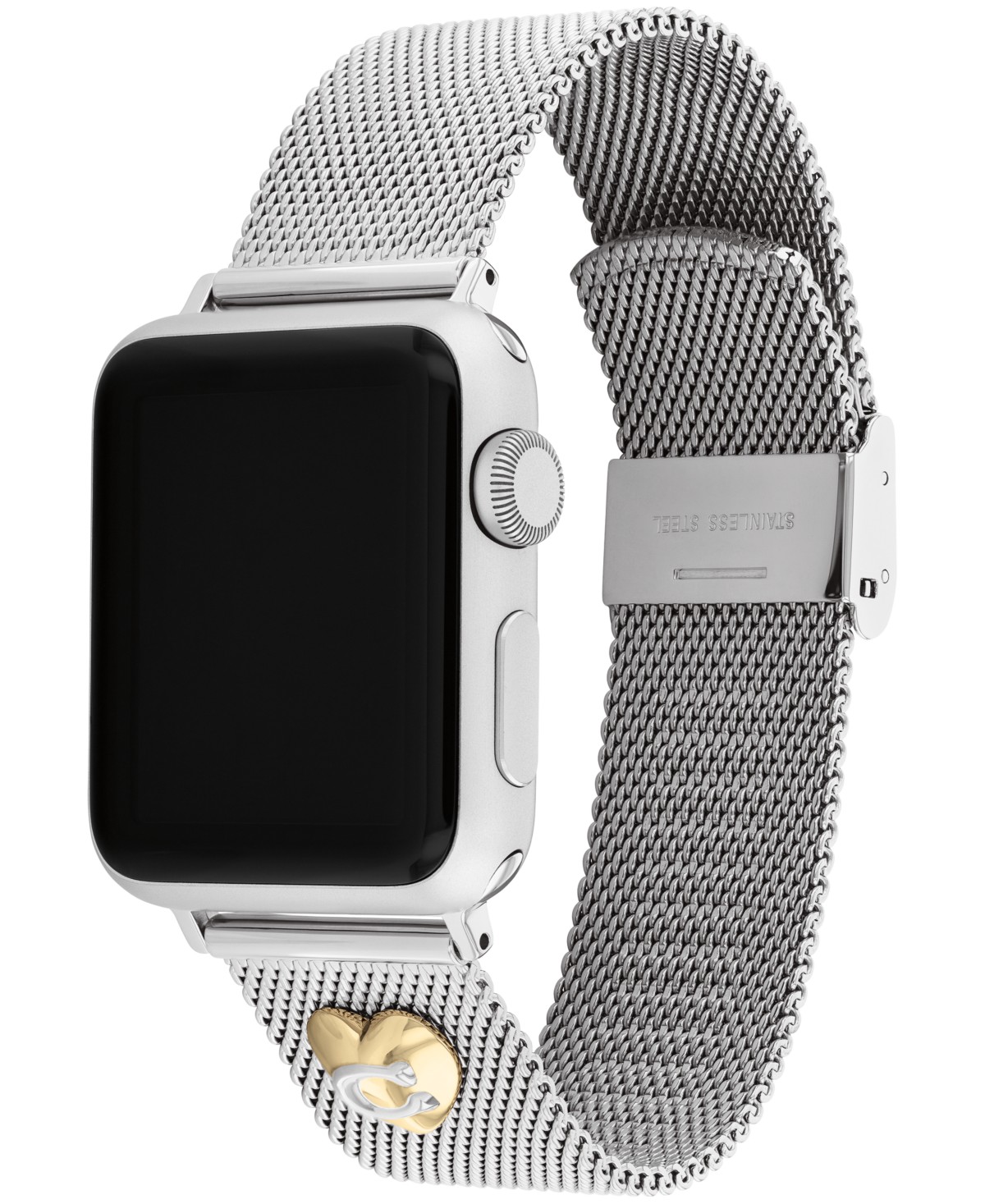 Браслет COACH сетчатый для Apple Watch 38/40/41 мм серебристый — фото 4