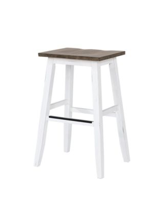 CLOSEOUT Peighton 8-Piece Bar Set (Back bar with hutch, bar with 2 saddle stools, and pub table with 2 swivel stools)