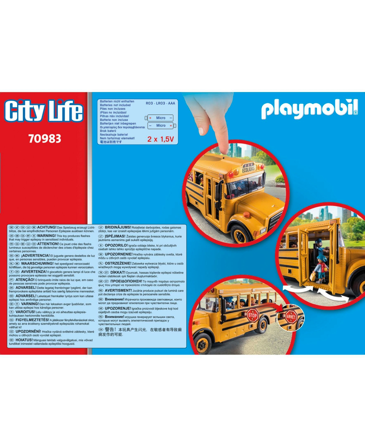 Shop Playmobil School Bus In Multi