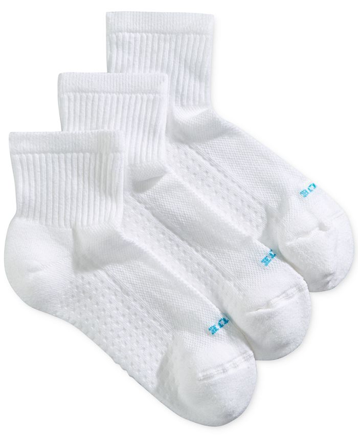 Hue Women's Air Cushion Quarter Top Socks 3 Pack - Macy's