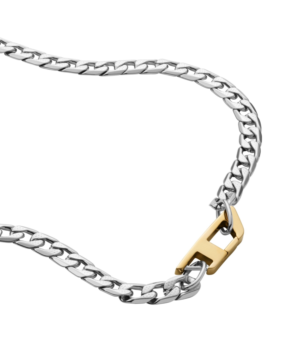 Men's Stainless Steel Chain Necklace - Silver