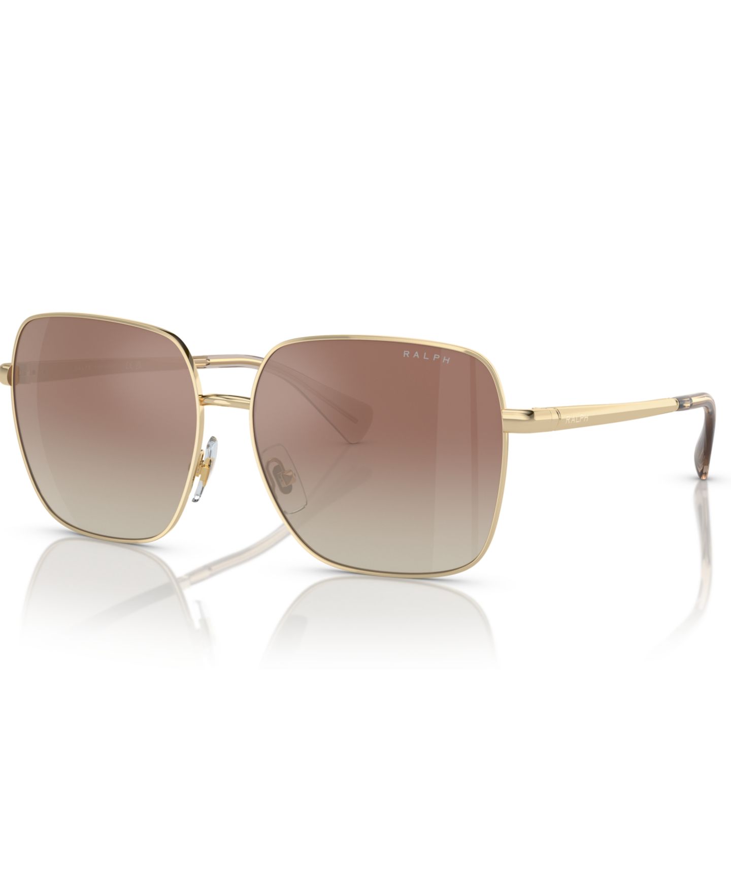 Женские солнцезащитные очки Ralph by Ralph Lauren Sunglasses, Gradient RA4142, цвет: Блестящий бледный золотой — фото 1