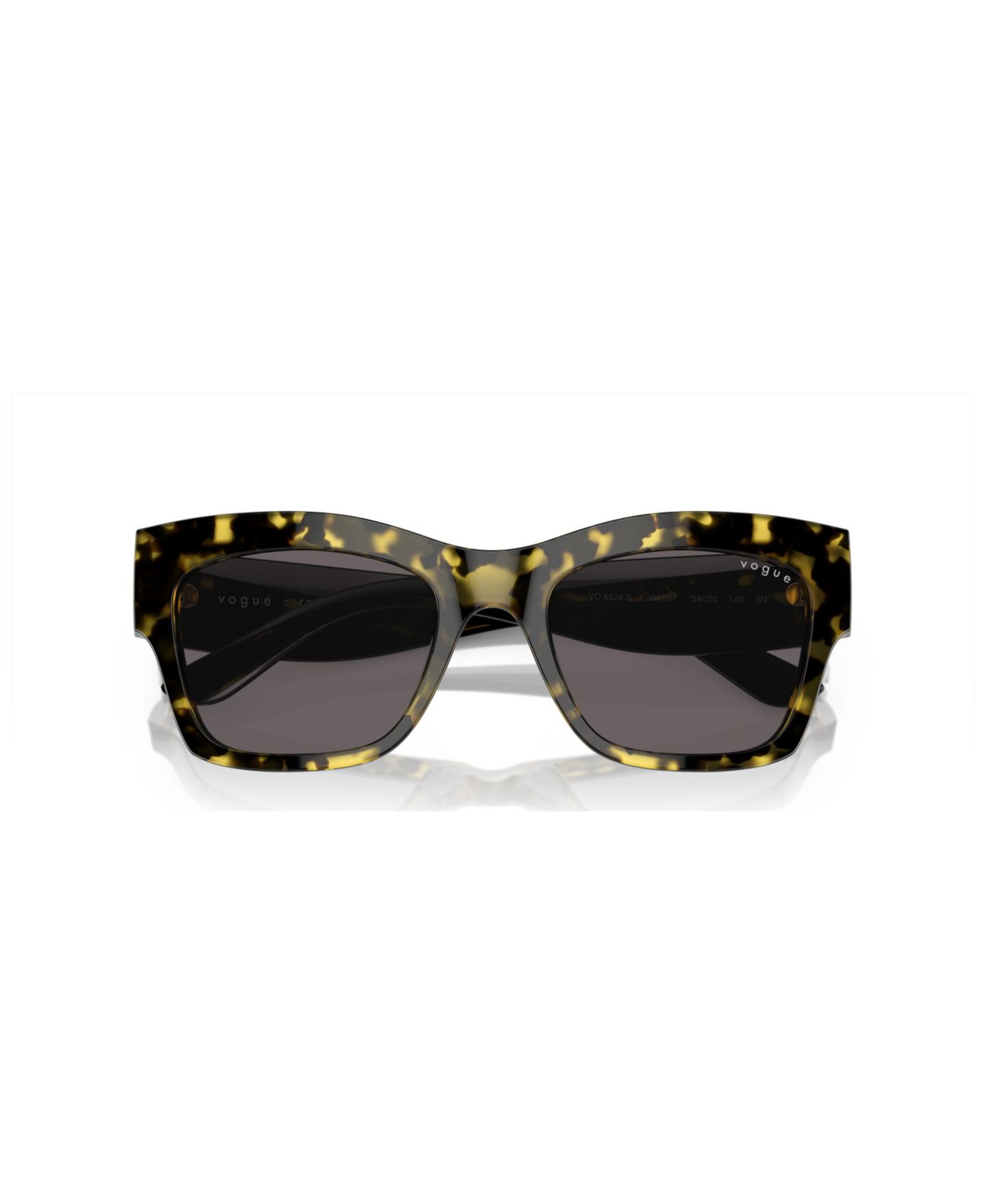 Женские солнцезащитные очки Vogue Eyewear Rectangle Sunglasses, VO5524S, цвет: Жёлтый черепаховый — фото 5