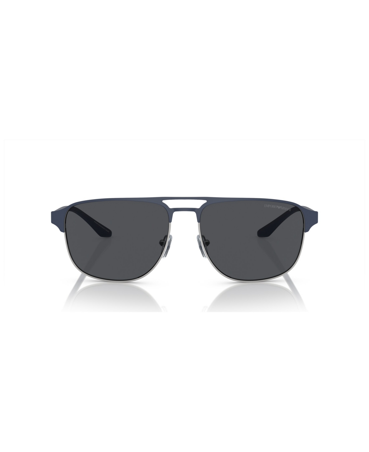 Shop Emporio Armani Men's Sunglasses Ea2144 In Matte Silver,bluette