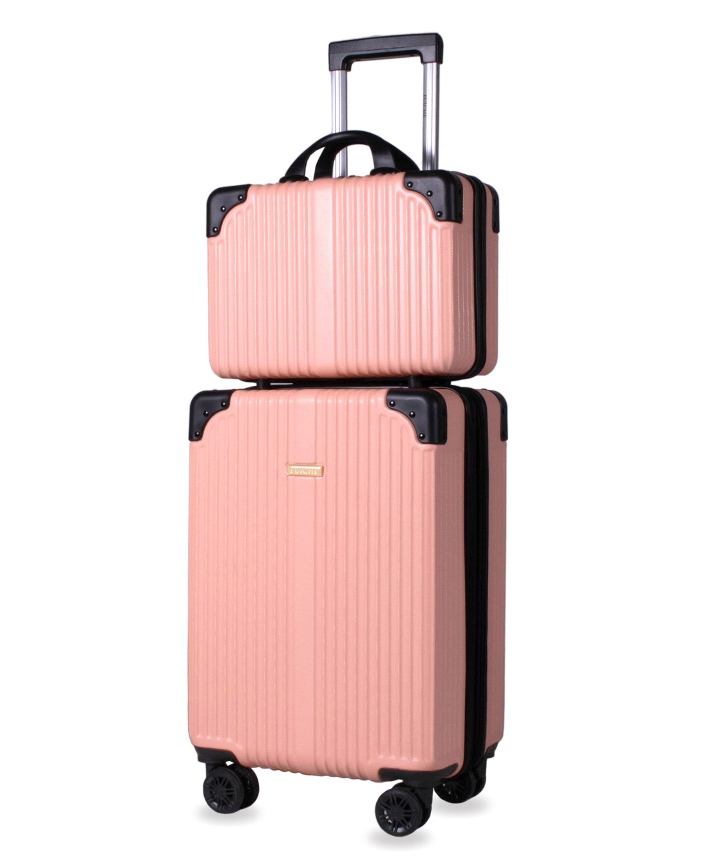 Чемоданы Puíche Trésor Carry-on Vanity Trunk Luggage, Set of 2, цвет: Чёрный — фото 9