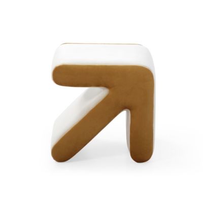 Multifaceted Velvet Ottoman for Living Room