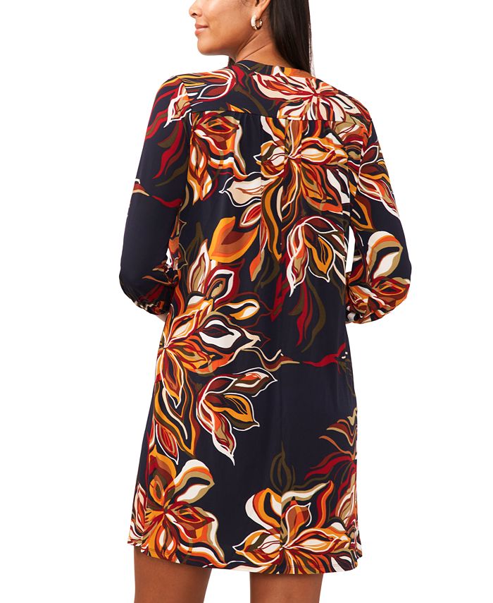 Diva Nadia Citrus Print 3/4 Fitted Dress Black Multi