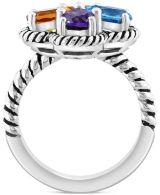 EFFY&reg; Multi-Gemstone Flower Ring (2-7/8 ct. t.w.) in Sterling Silver