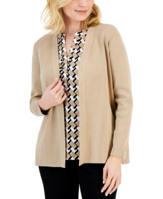 Petite Newport Open Front Cardigan