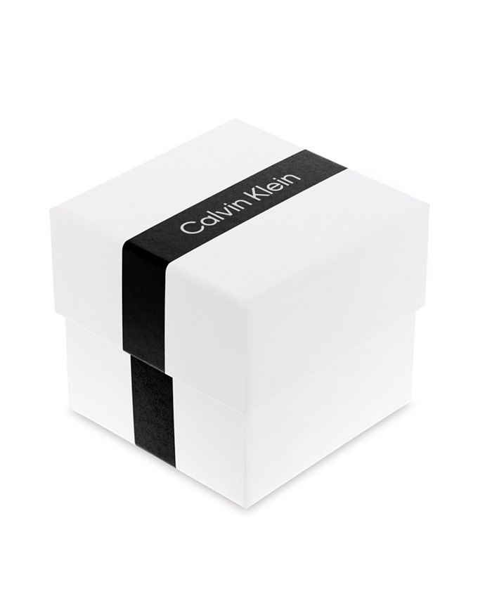 Calvin Klein - Men's Gray Leather Strap Watch 44mm
