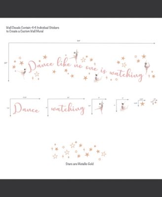 12” X 18” Ballerina Baby Dance Like No One is Watching Wall Decals/Stickers