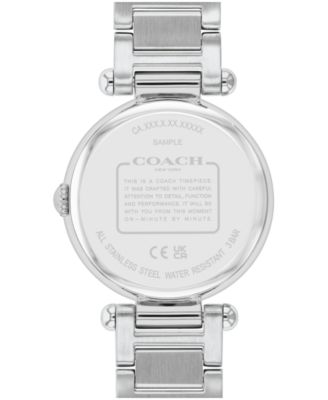 COACH Women's Cary Silver-Tone Stainless Steel Bracelet Watch 34mm