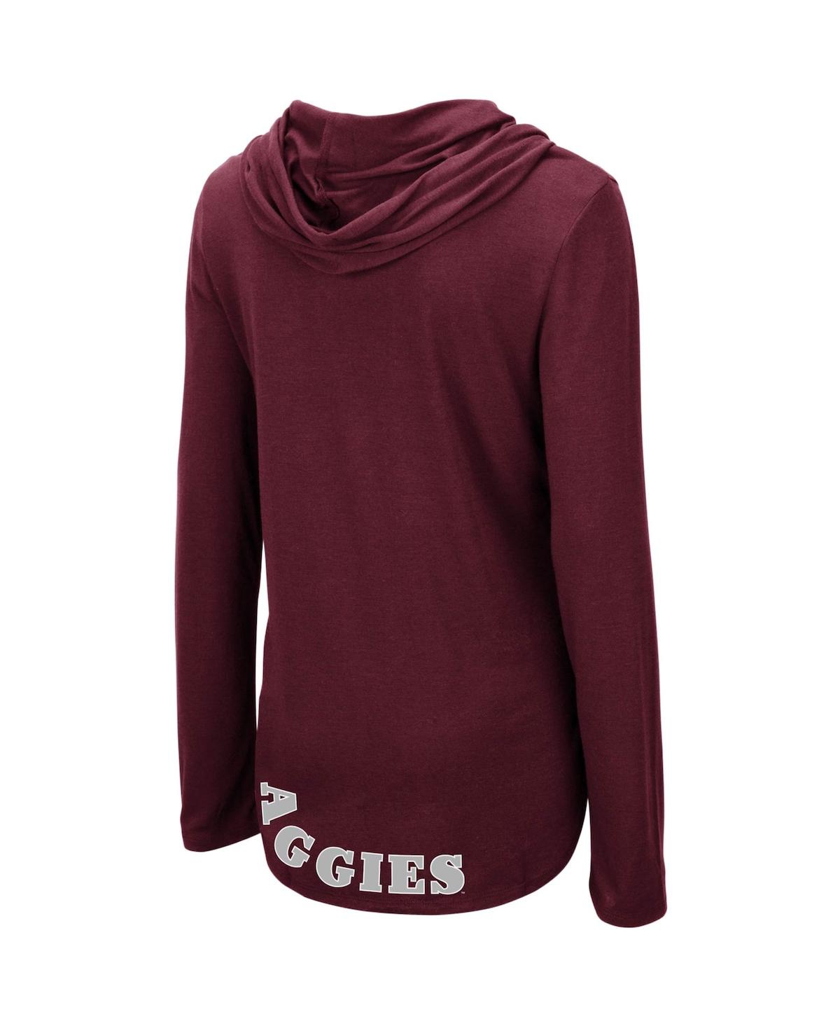 Colosseum Women's  Maroon Texas A&m Aggies My Lover Lightweight Hooded Long Sleeve T-shirt In Maroon