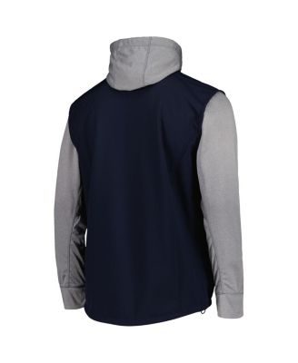Men's Navy, Heather Gray Atlanta Braves Alpha Full-Zip Jacket