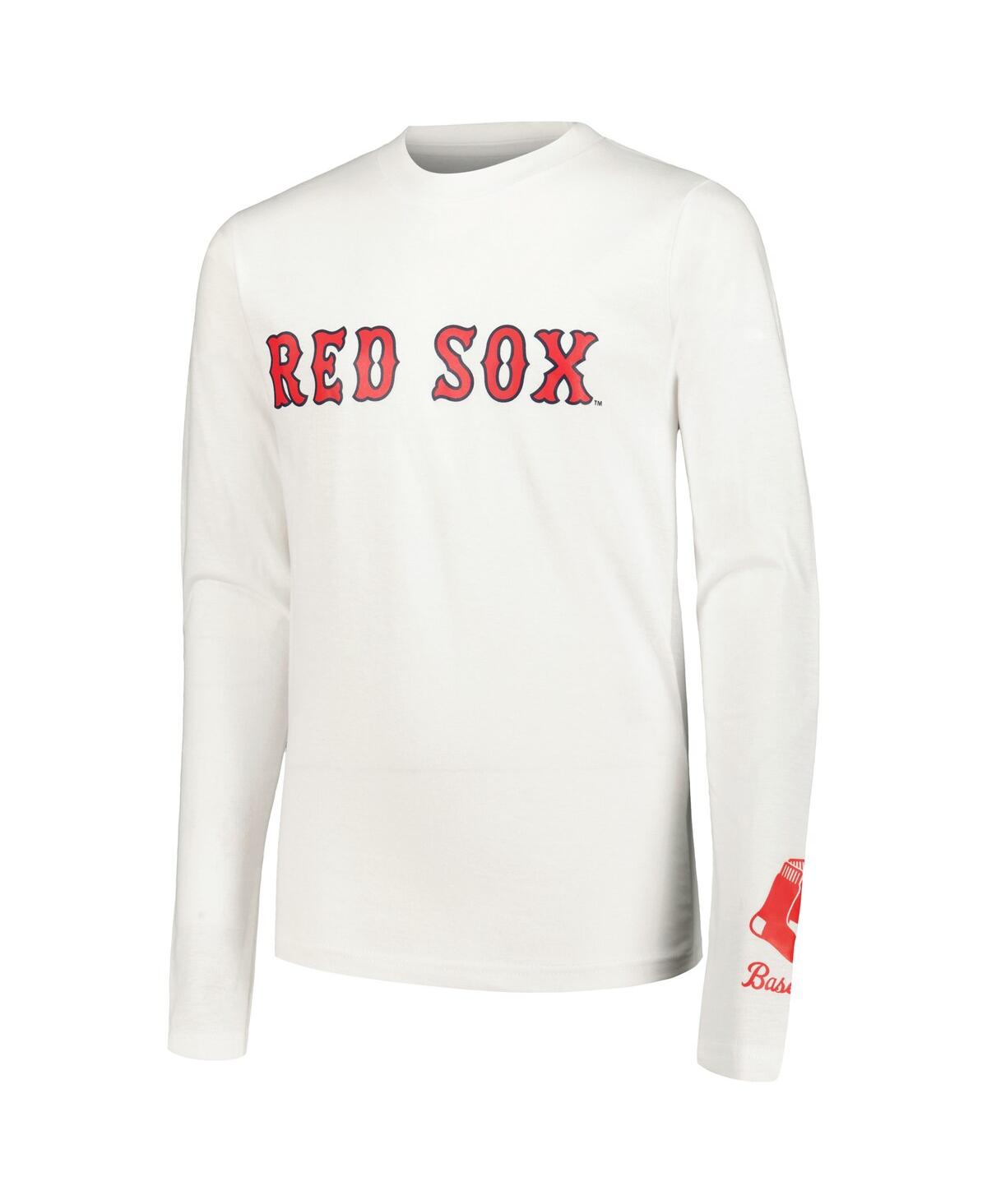 Shop Stitches Big Boys  Navy, White Boston Red Sox T-shirt Combo Set In Navy,white