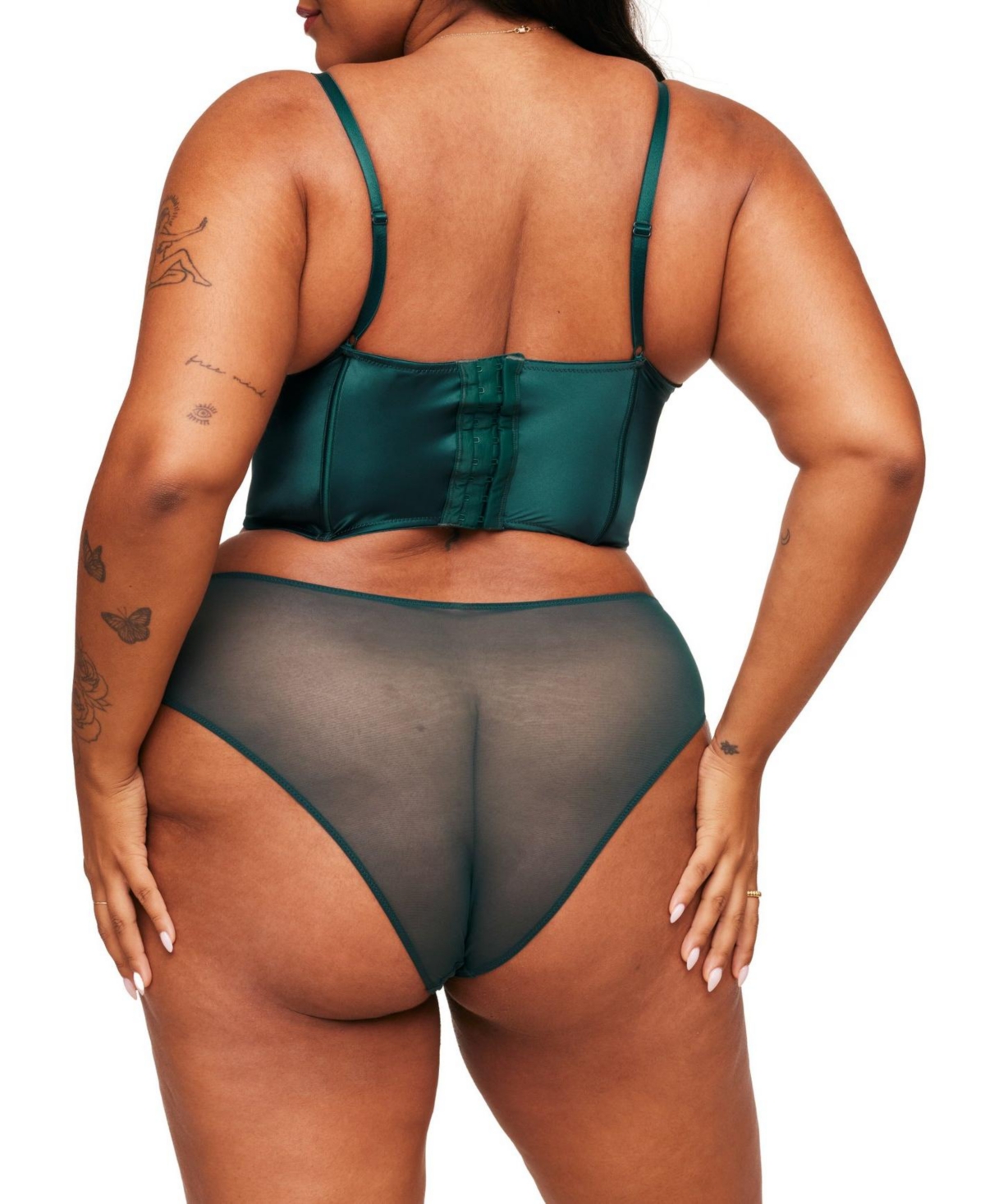 Adore Me Plus Size Genevieve Cropped Corset & Panty Set