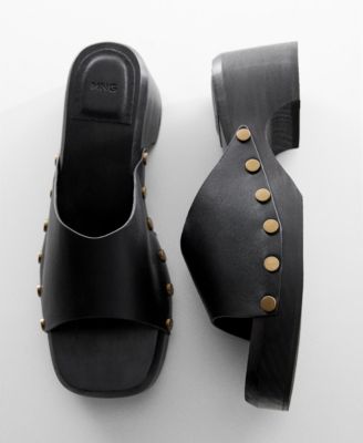Women's Studded Leather Clogs