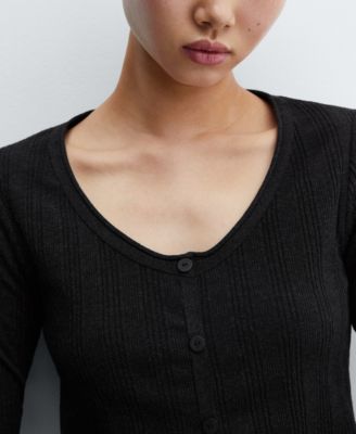 Women's Knit Button T-shirt