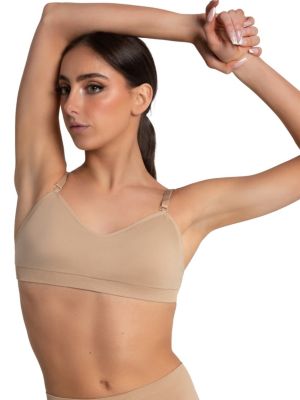 Women's Seamless Clear Back Bandeau Bra