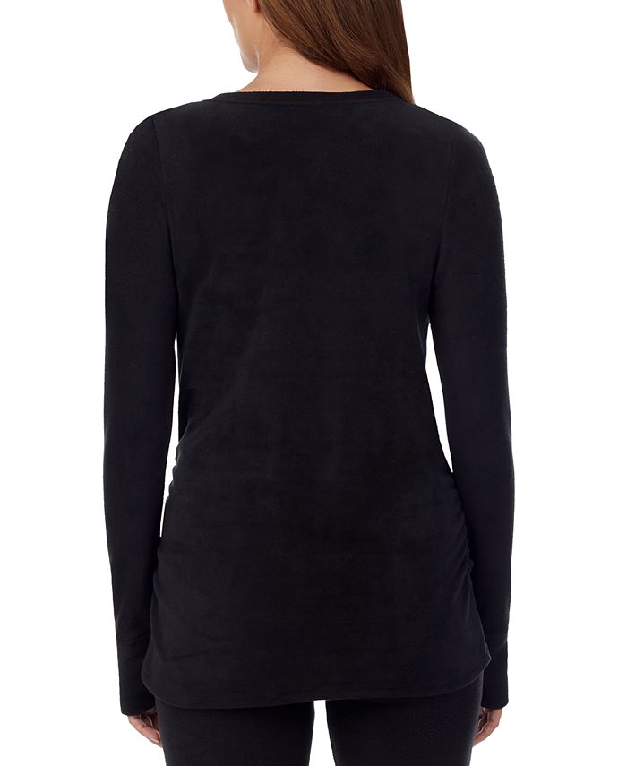Cuddl Duds Women's Long-Sleeve Snap-Front Maternity Top - Macy's