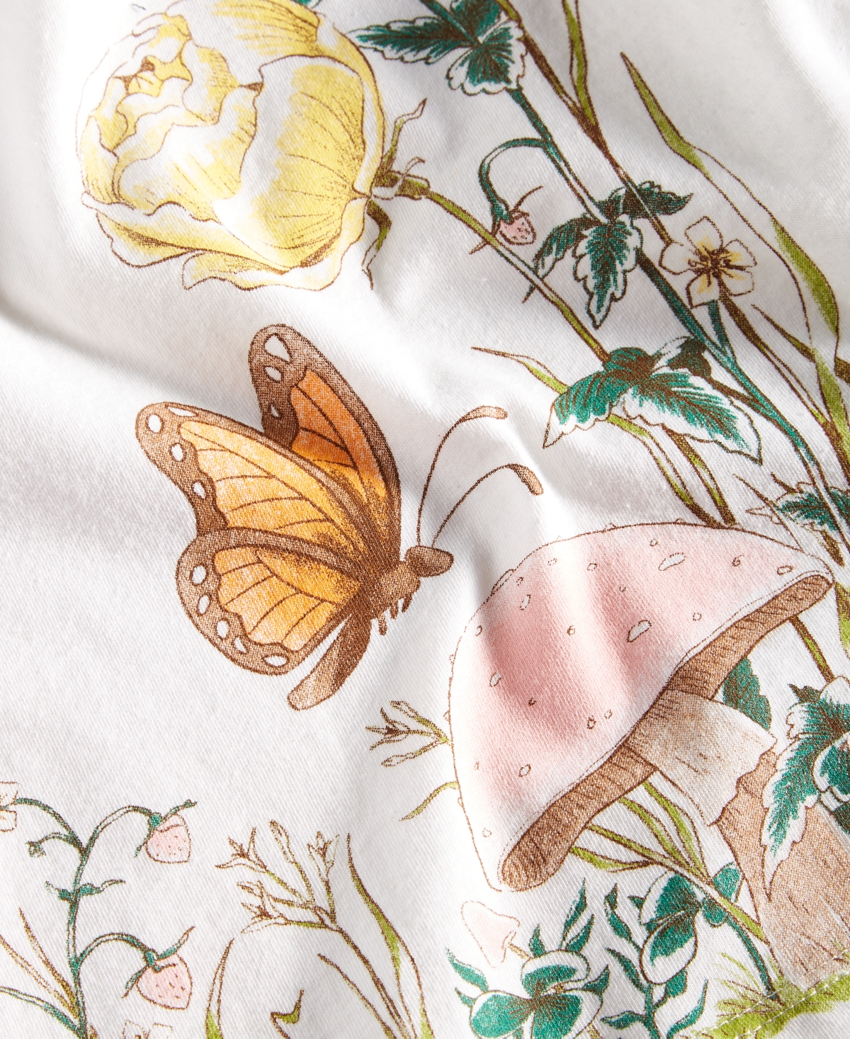 Shop Macy's Flower Show Kids Short Sleeve Crewneck T-shirt, Created For  In Floral Butterfly