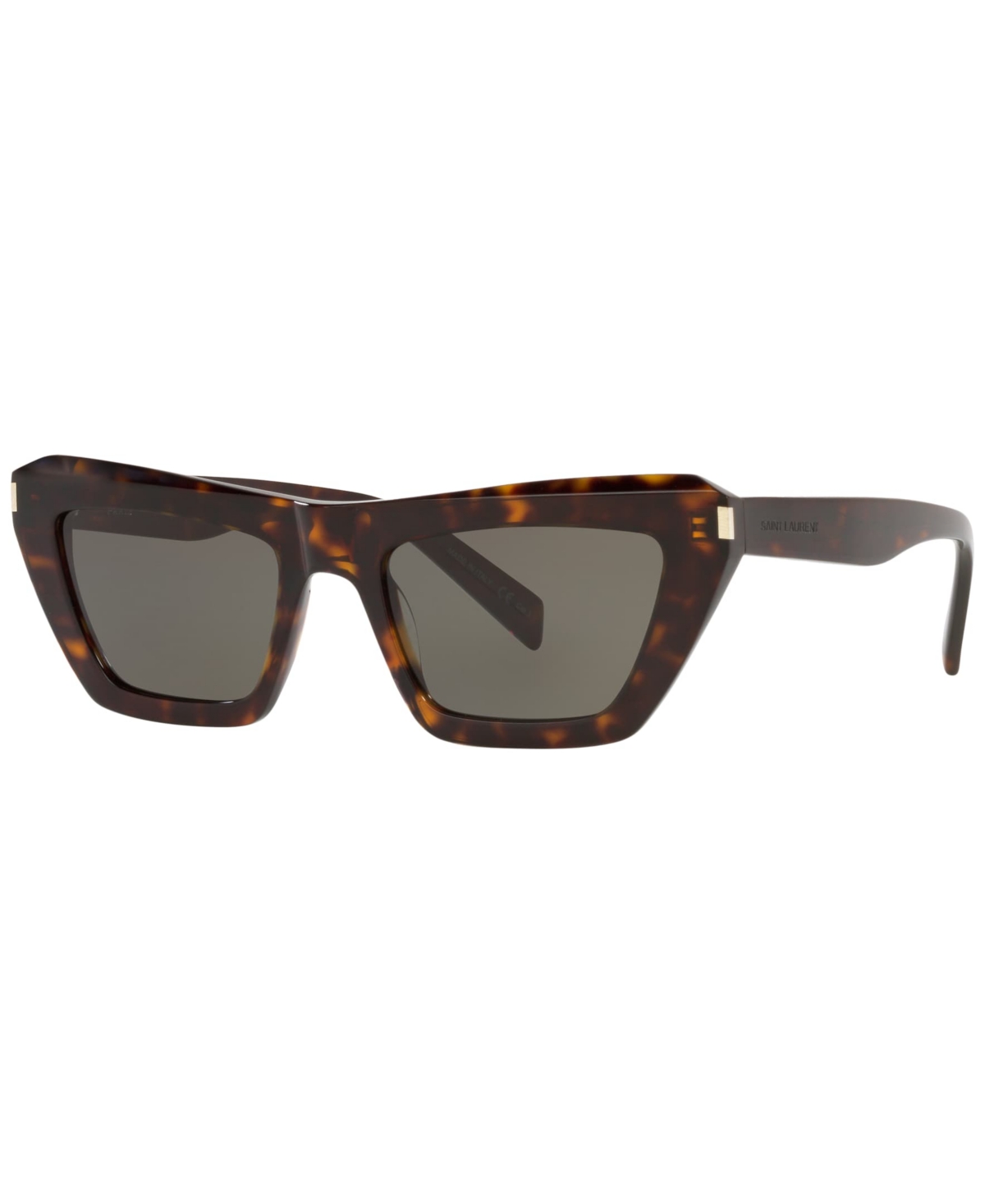 Saint Laurent Sl 651 Acetate Mask Sunglasses In Brown