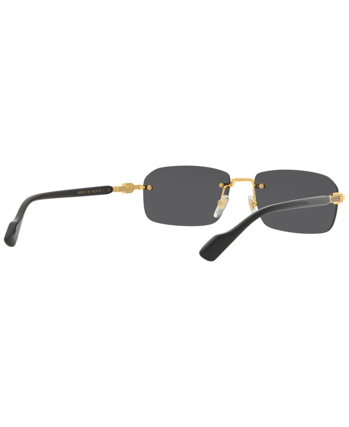 Gucci Curved Tips Frameless Sunglasses In Gold
