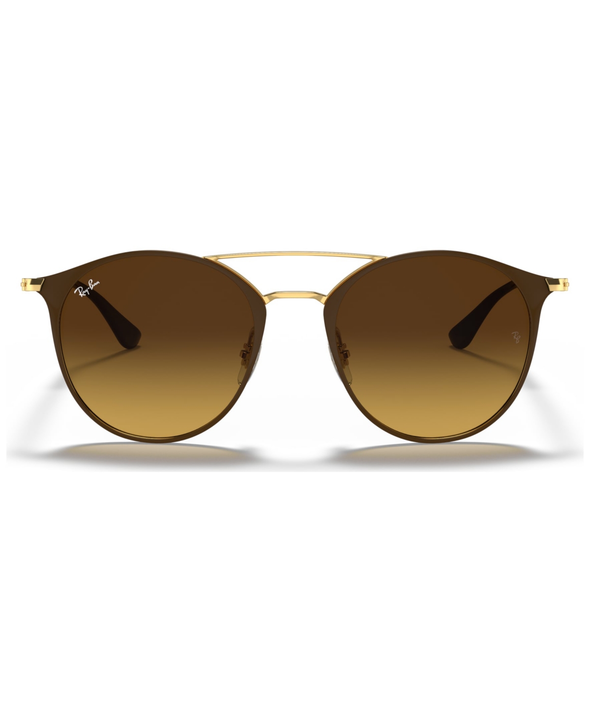 Ray Ban Unisex Rb3546 Sunglasses, Gradient Rb3546l In Brown On Gold