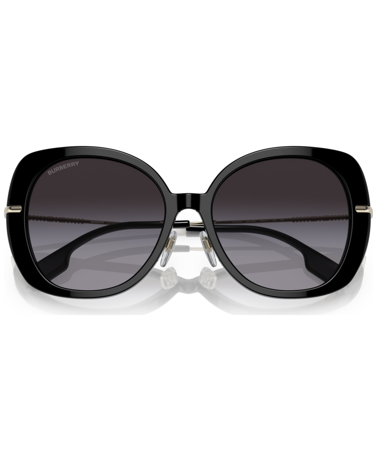 Shop Burberry Women's Eugenie Low Bridge Fit Sunglasses, Gradient Be4374f In Black