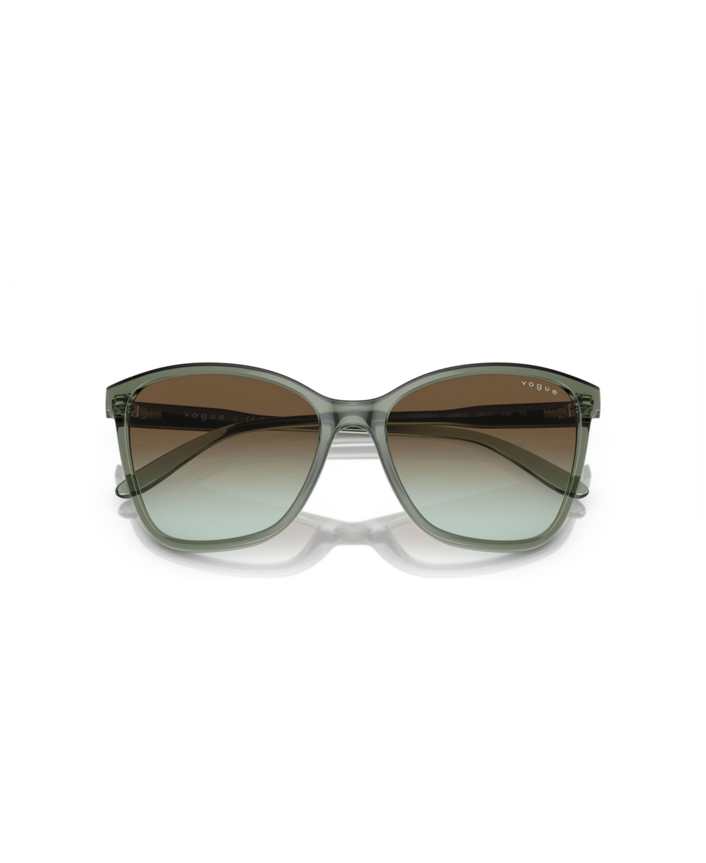Женские солнцезащитные очки Vogue Eyewear Sunglasses, Gradient VO5520S, цвет: Прозрачный зелёный — фото 5