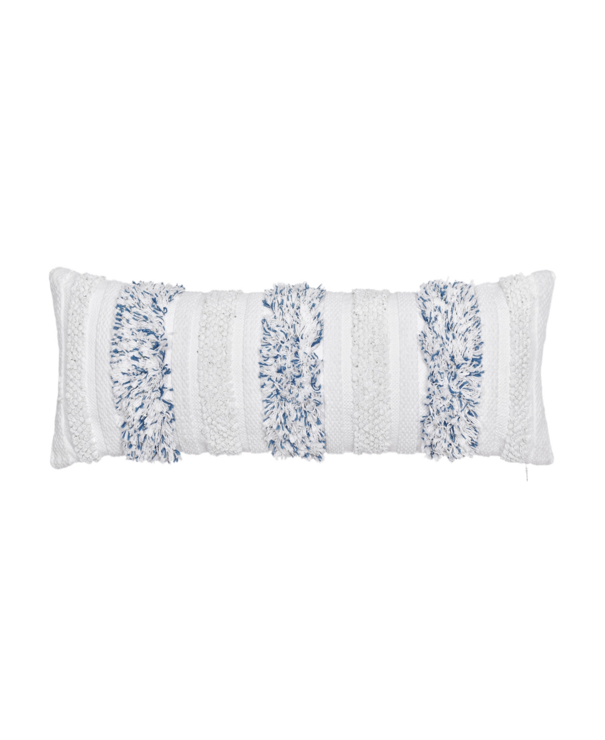 White Sand Driftway Lumbar Decorative Pillow, 14" X 40" In Blue