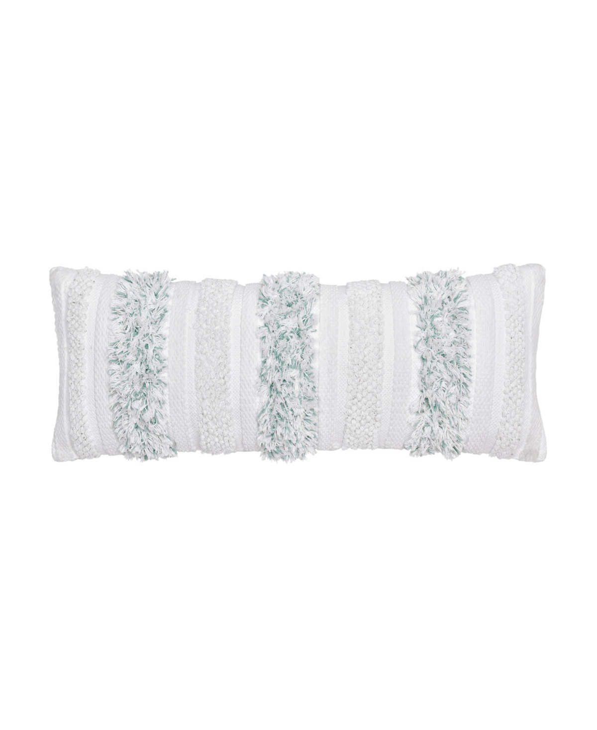 White Sand Driftway Lumbar Decorative Pillow, 14" X 40" In Aqua