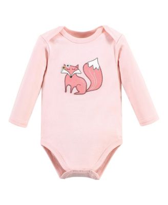 Girls Essential All-Cotton Long-Sleeve Bodysuit Triple Pack
